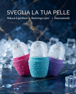 Rodillo facial de hielo de silicona platino para masajes y cuidado de la piel